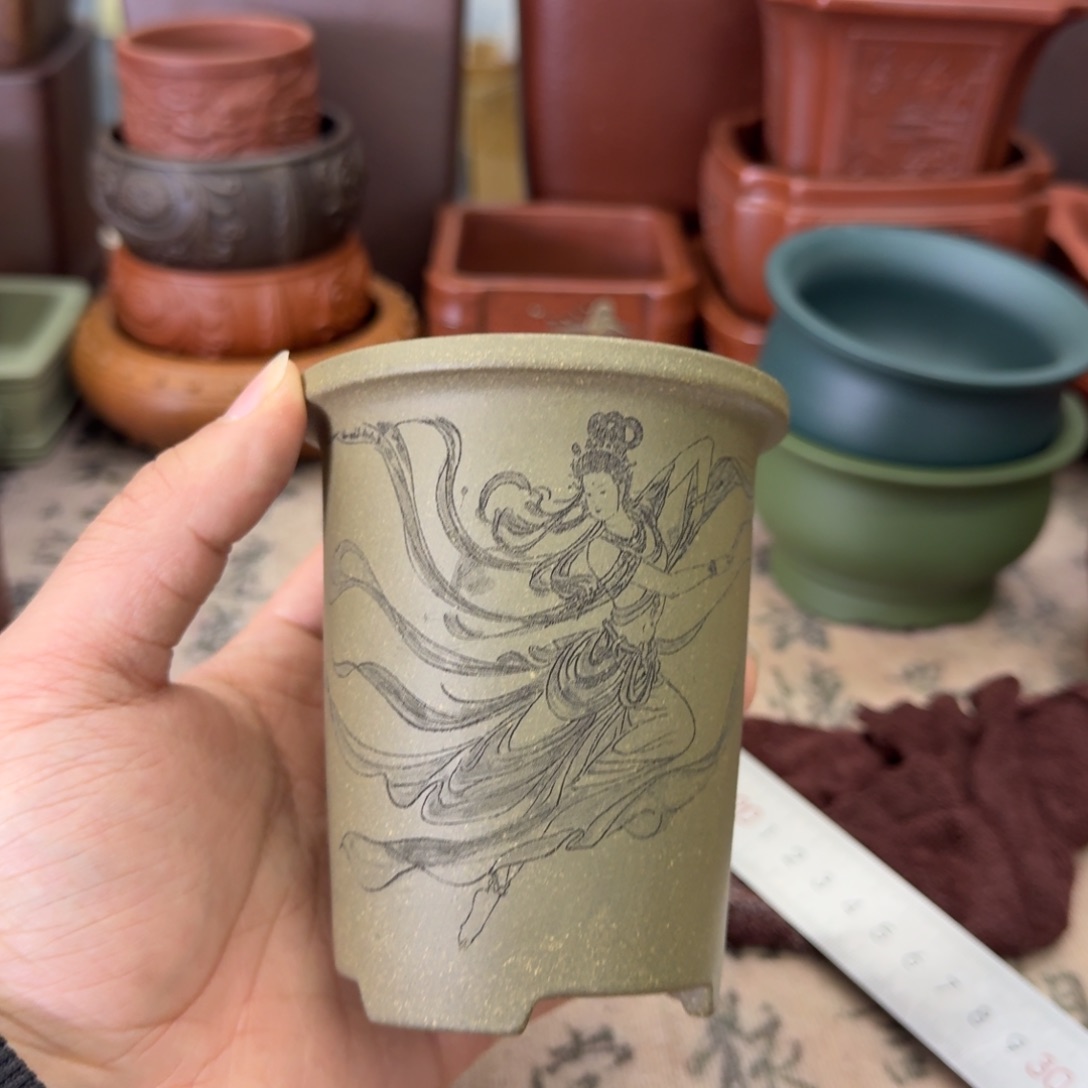 紫砂花盆宜兴紫砂正品7x9.5