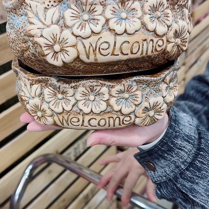 有孔.凑满10元发货多肉陶瓷花盆！