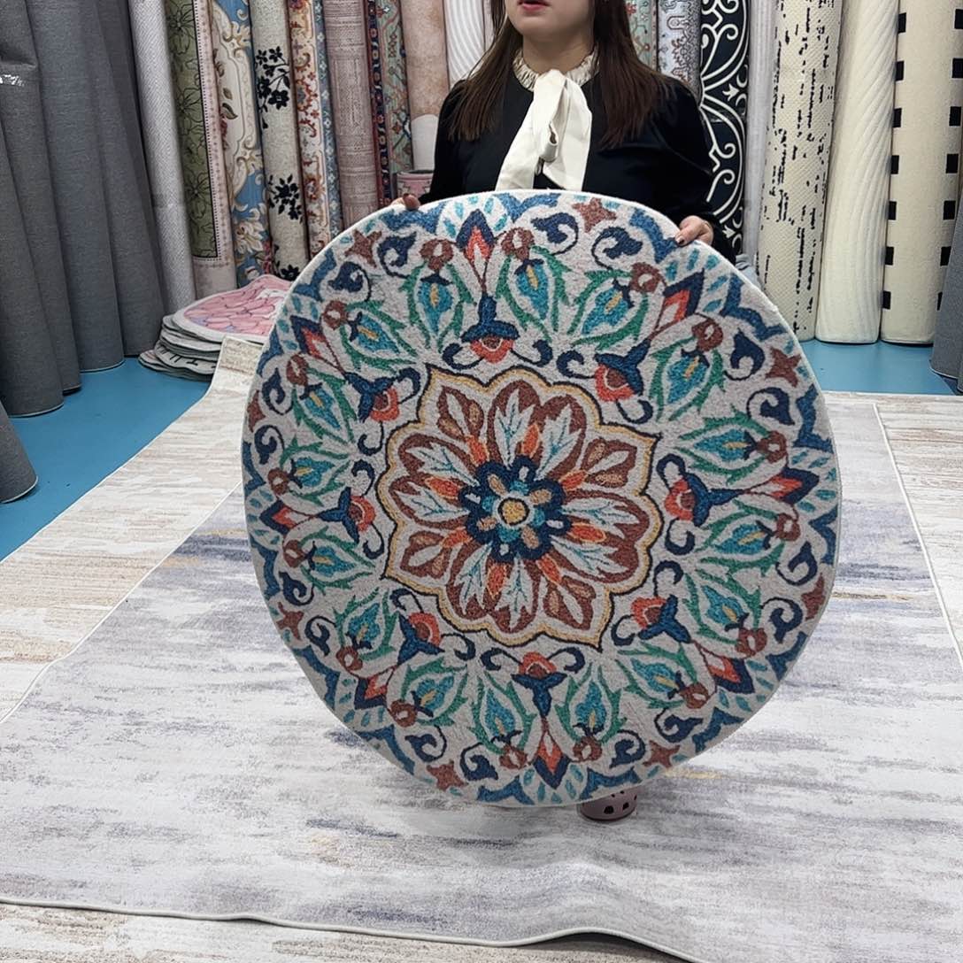 混纺加厚棉布底仿羊绒直径一米圆全新特价福利