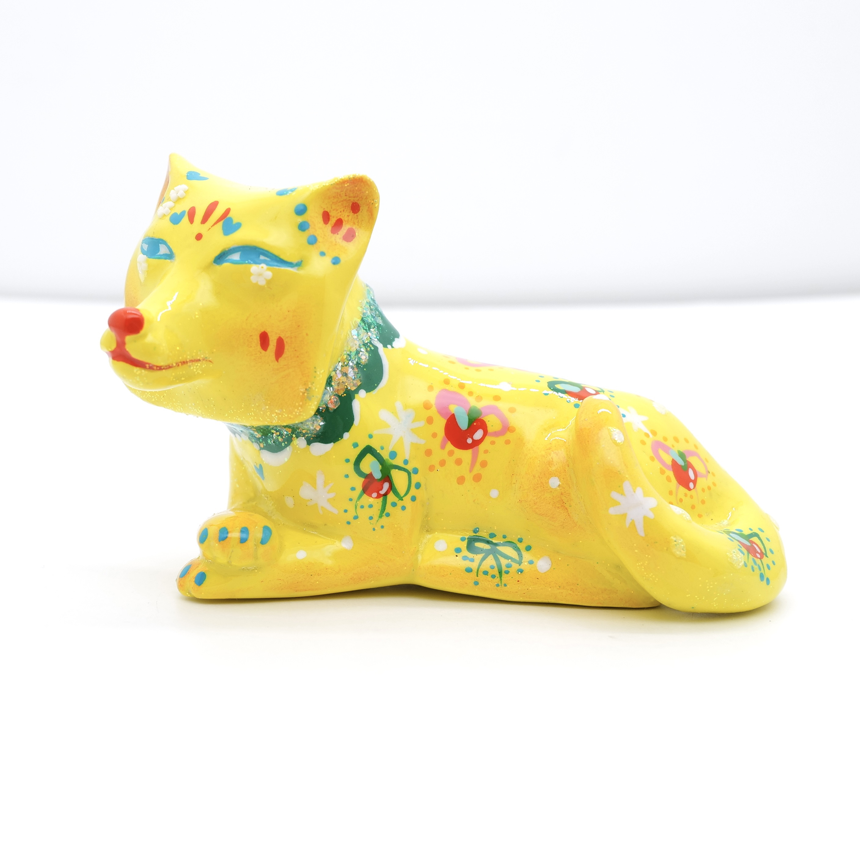 PM 《王甜心狐狸》艺术石膏作品，手工绘制，仅一件