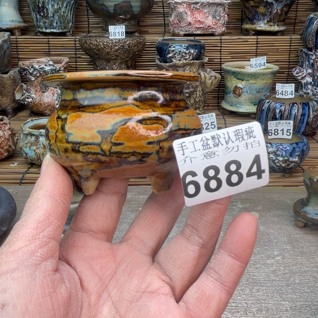 手工花盆默认瑕疵完美者勿拍