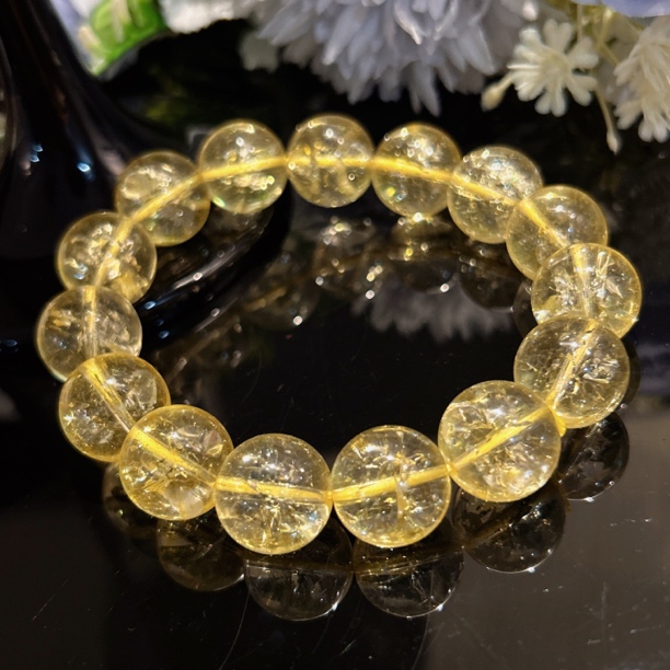 A150  卡14柠檬黄手串[多样性发一]