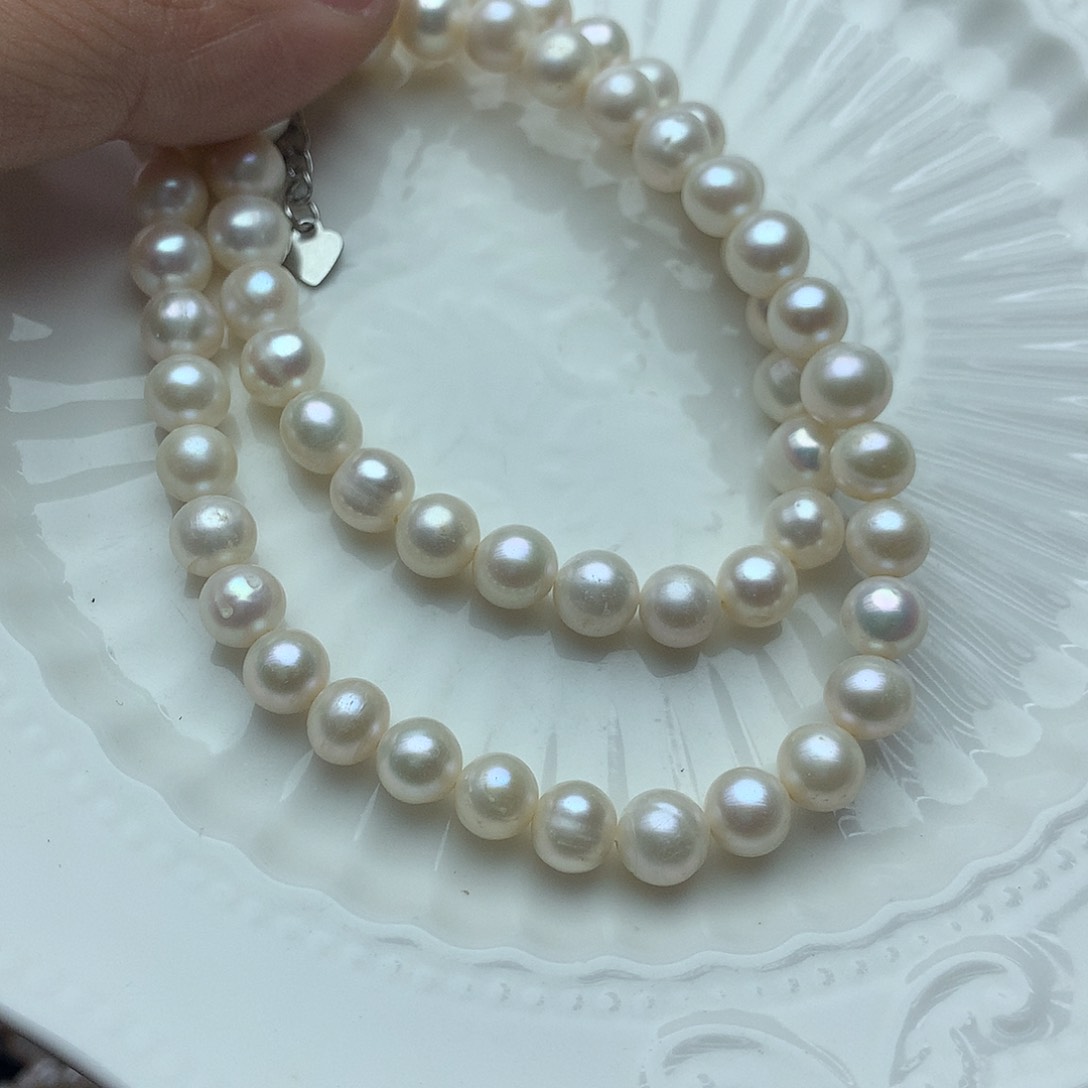 淡水珍珠7-8未镶嵌x15项链