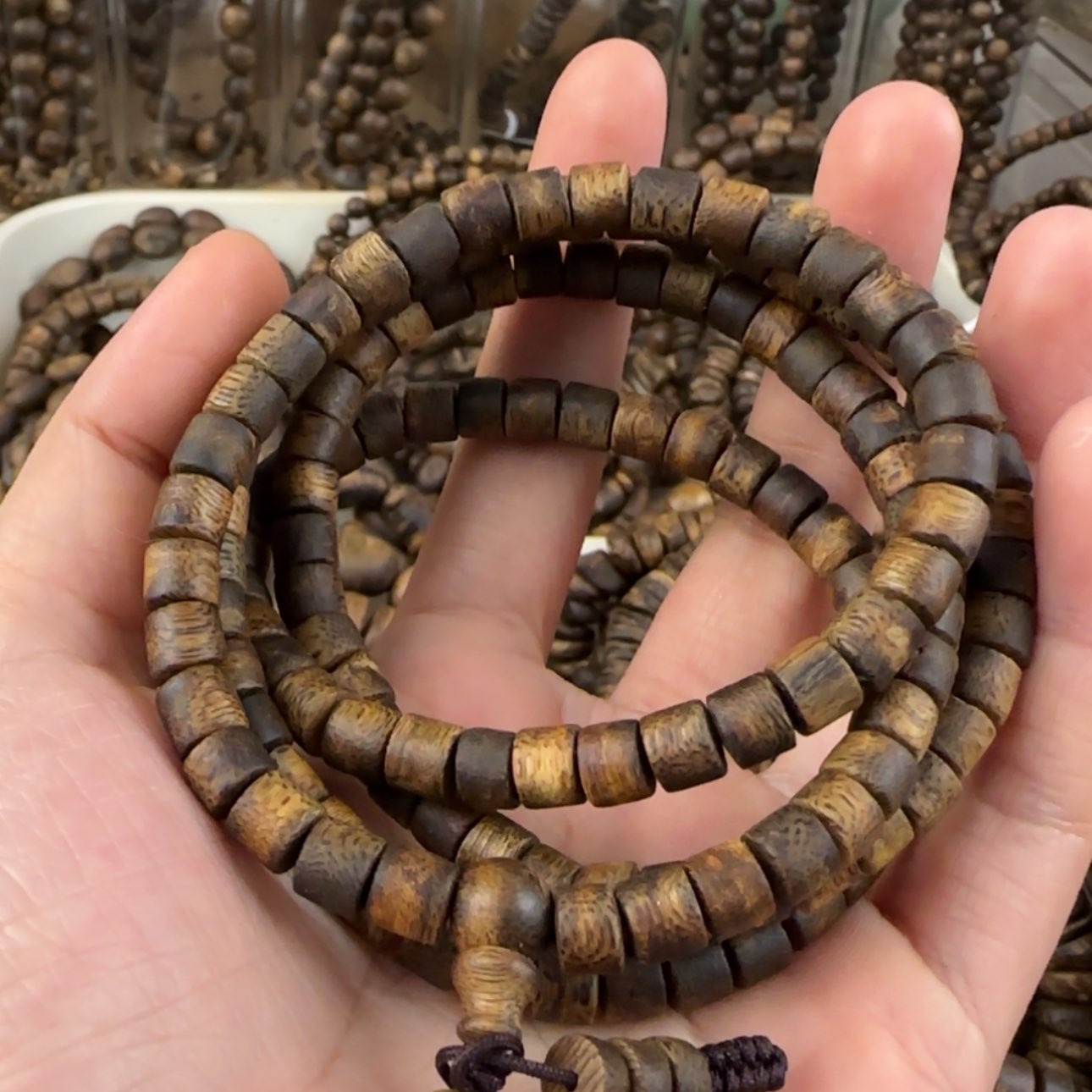 【闪购商品】沉香手串沁**合奇楠手串18.6克