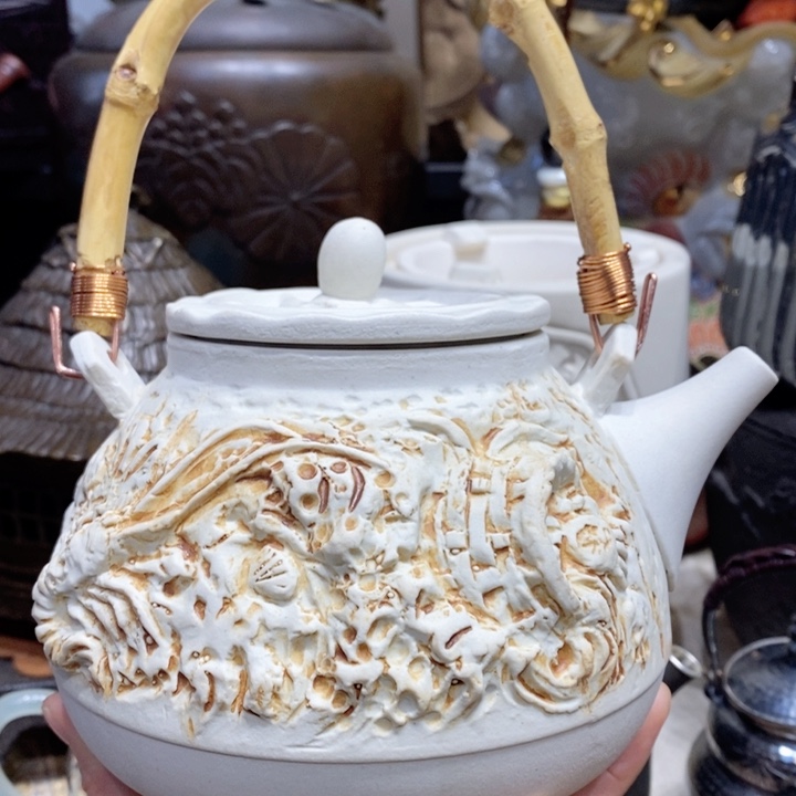 蜜安罐瓷香炉锡茶则