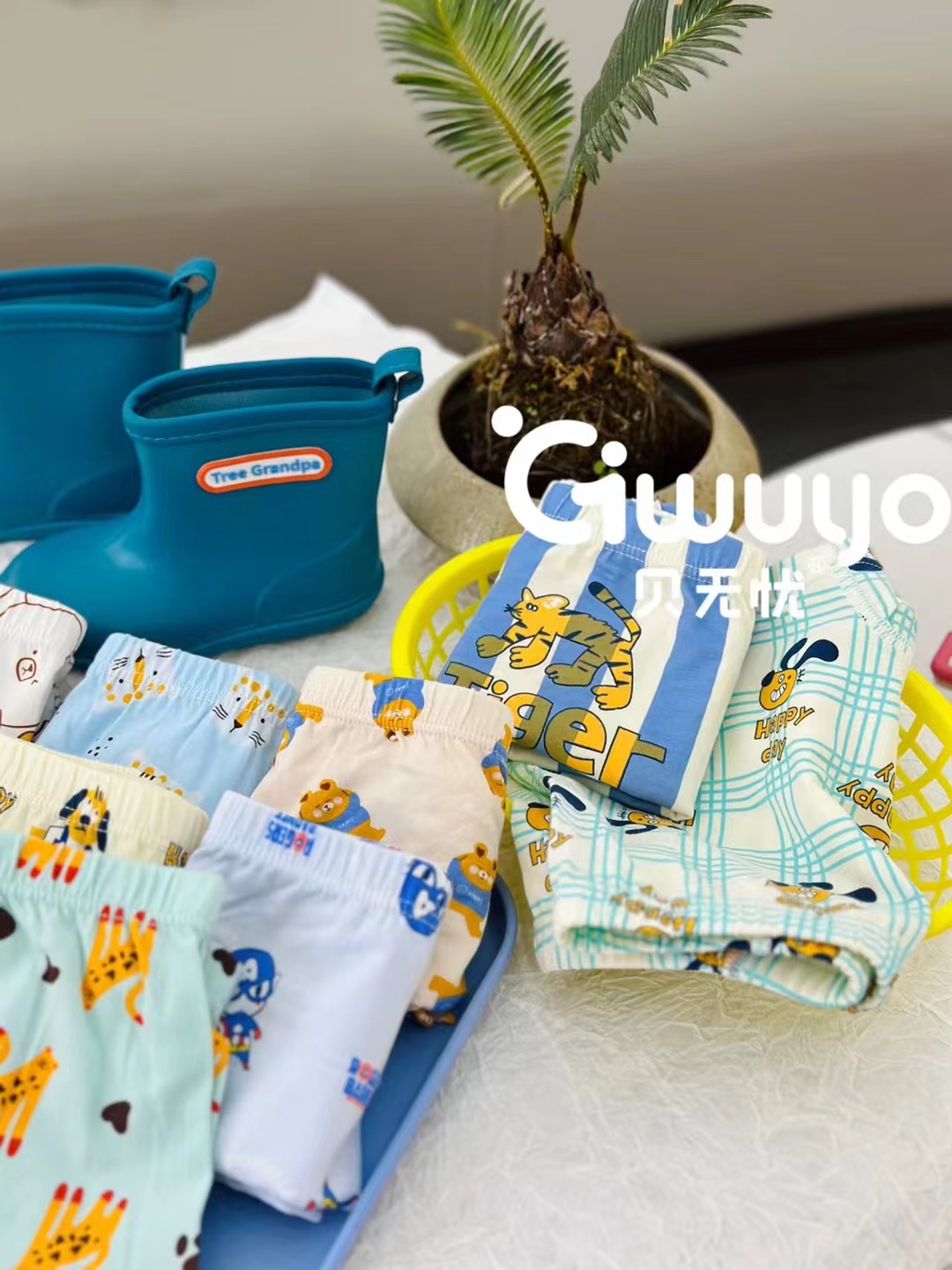 儿童莱卡棉平角内裤