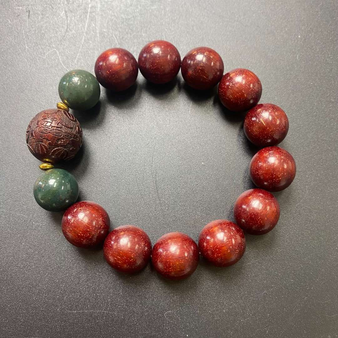 单圈血檀串红涵哲堂高端精选xt