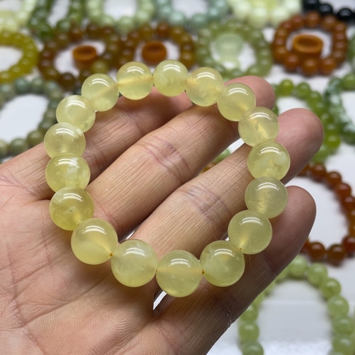 蛇纹石玉手串12未镶嵌