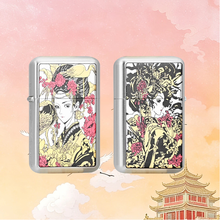 ZORRO佐罗白镍古典美人防风打火机男士送男友达人a15699无油