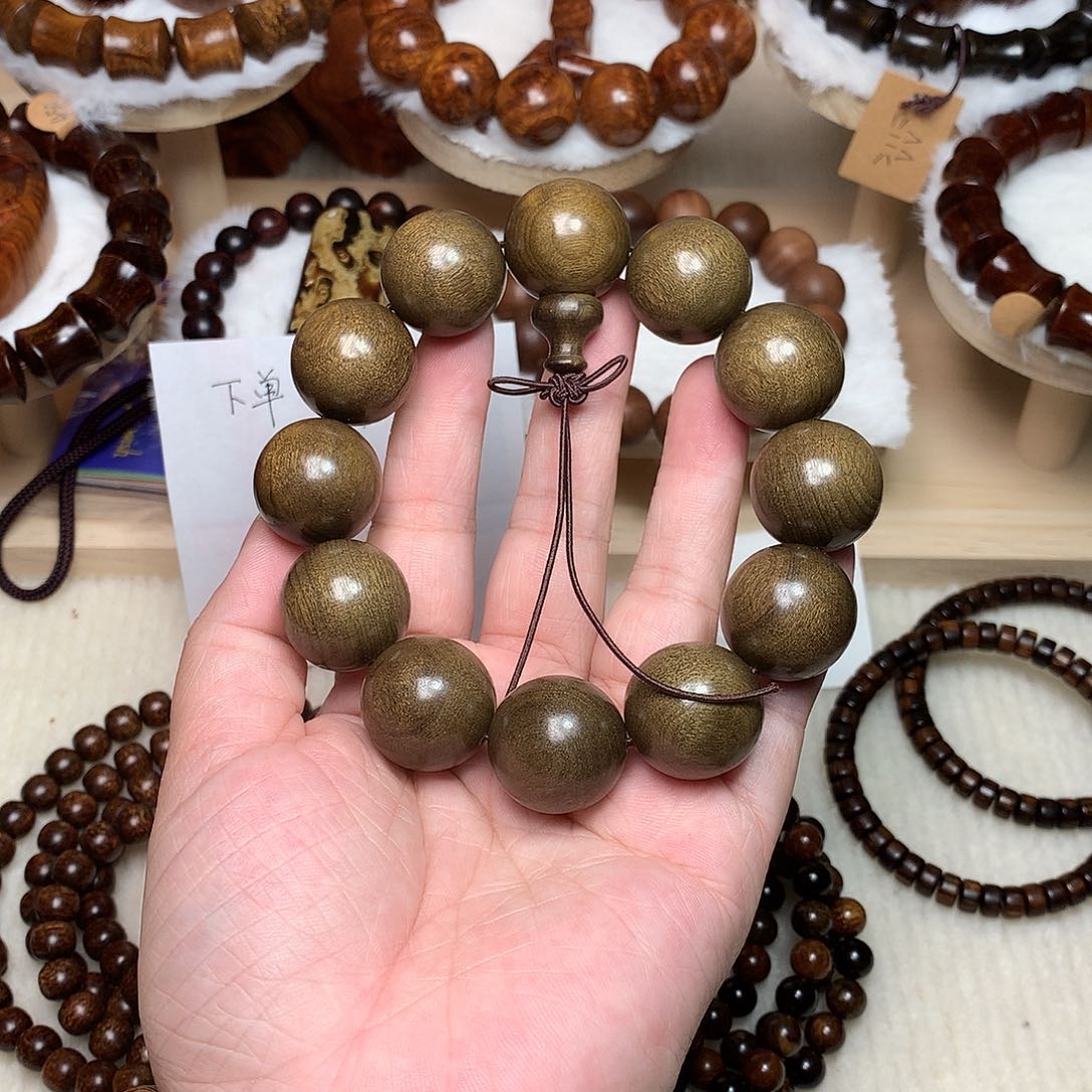 金丝楠手串/手链20绿水波