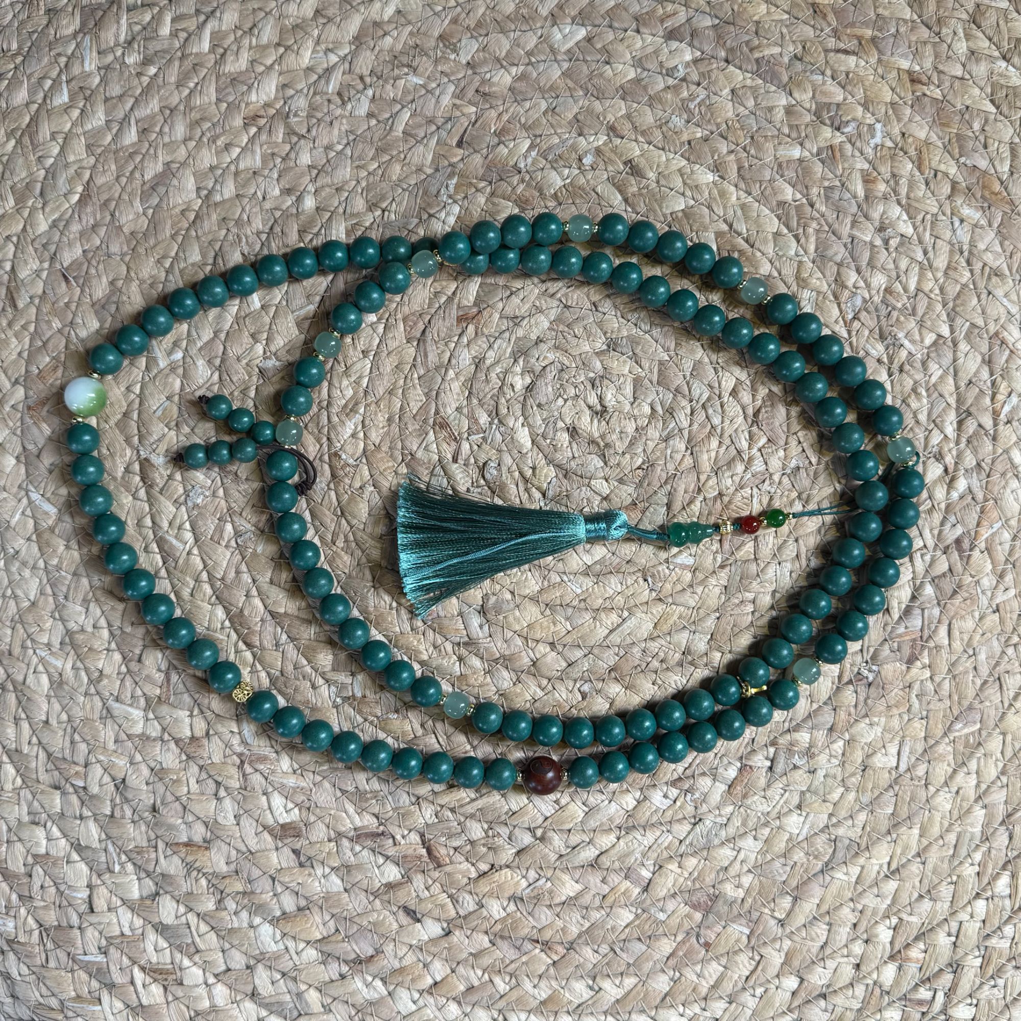 伈橙非遗大青龙道香流苏压襟配饰合香珠手串手链中式饰品