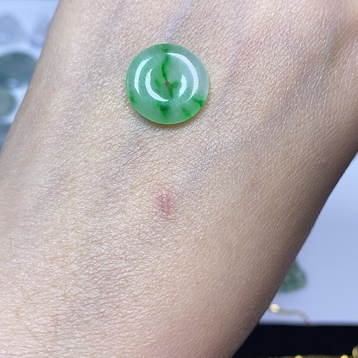 翡翠未镶嵌颈饰天然缅甸翡翠A货平安扣