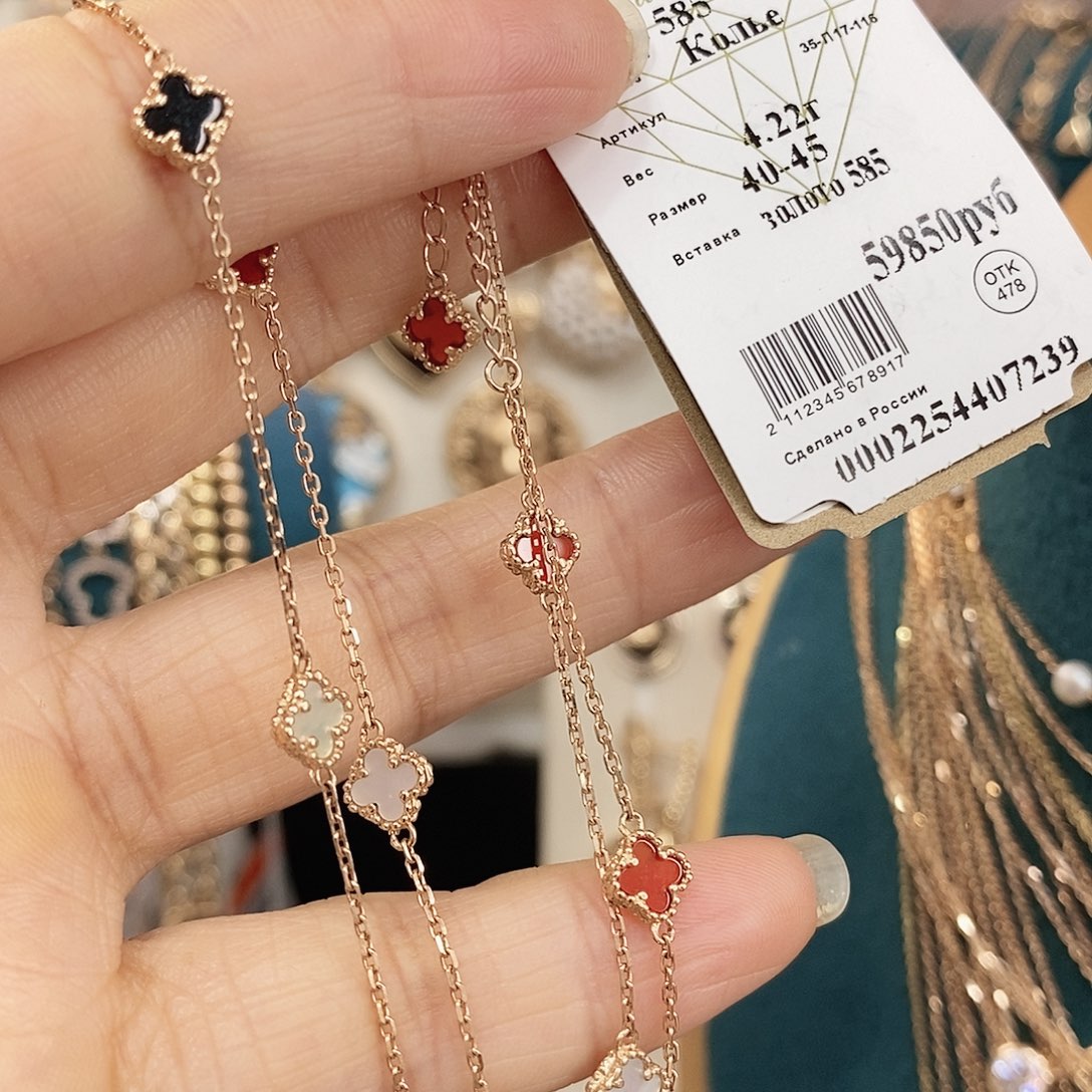 玛瑙/玉髓颈饰14K金镶嵌