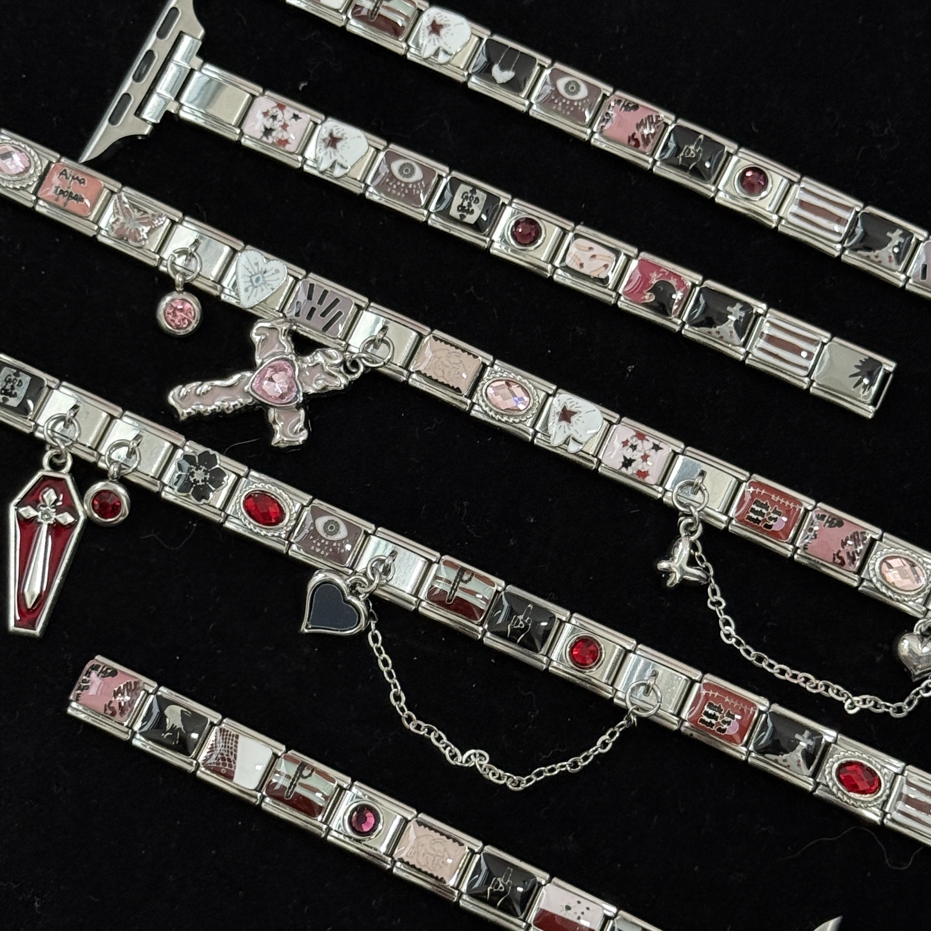 钛钢手链 【修女系列】流光风diy手链表带戒指不易掉色饰品手链