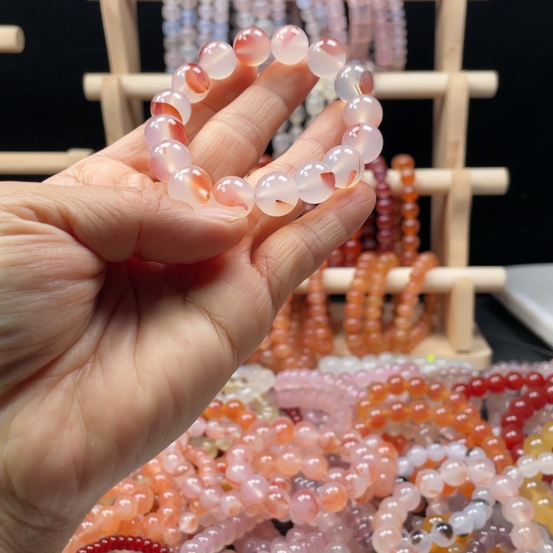 大***闲玛瑙/玉髓合金手链