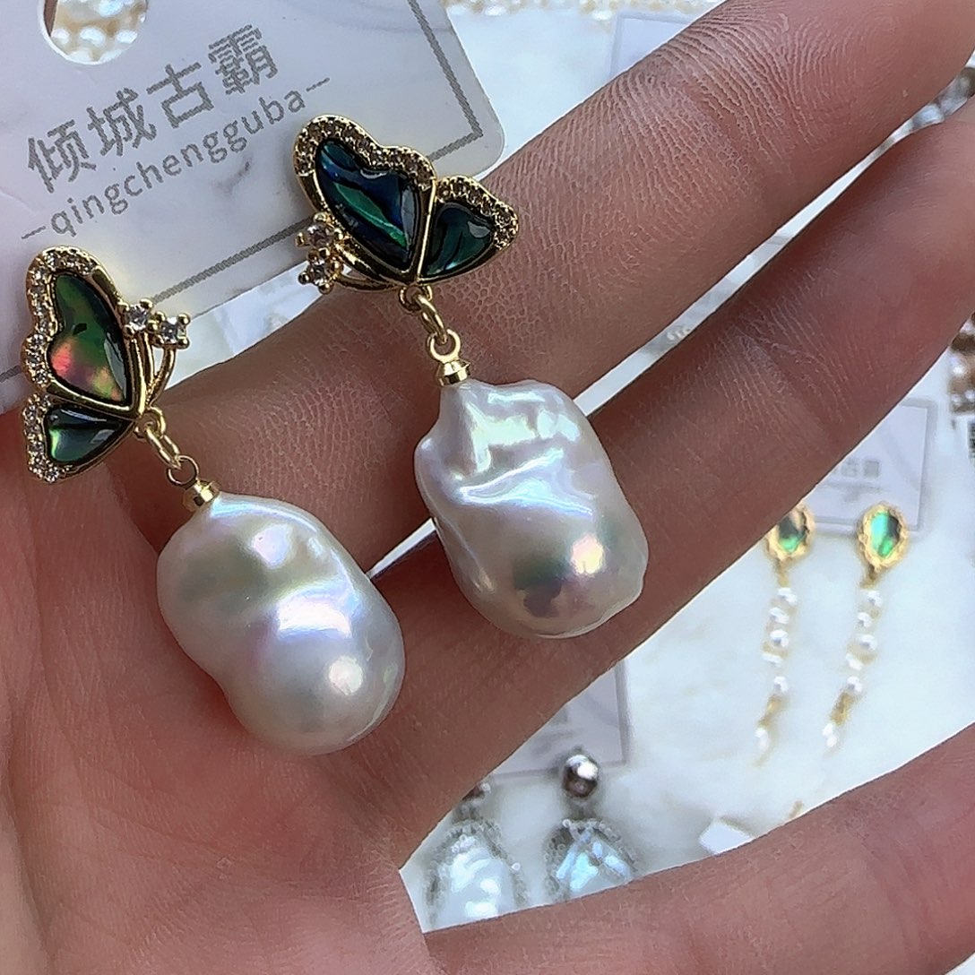 银S925镶嵌项链定制490淡水珍珠