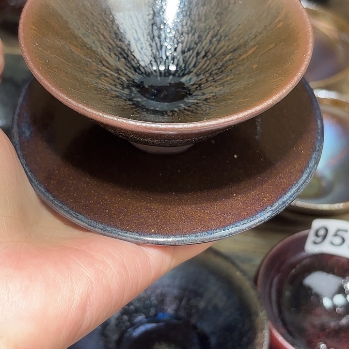 傻***妞茶盏沐雨茶器柴烧主人杯