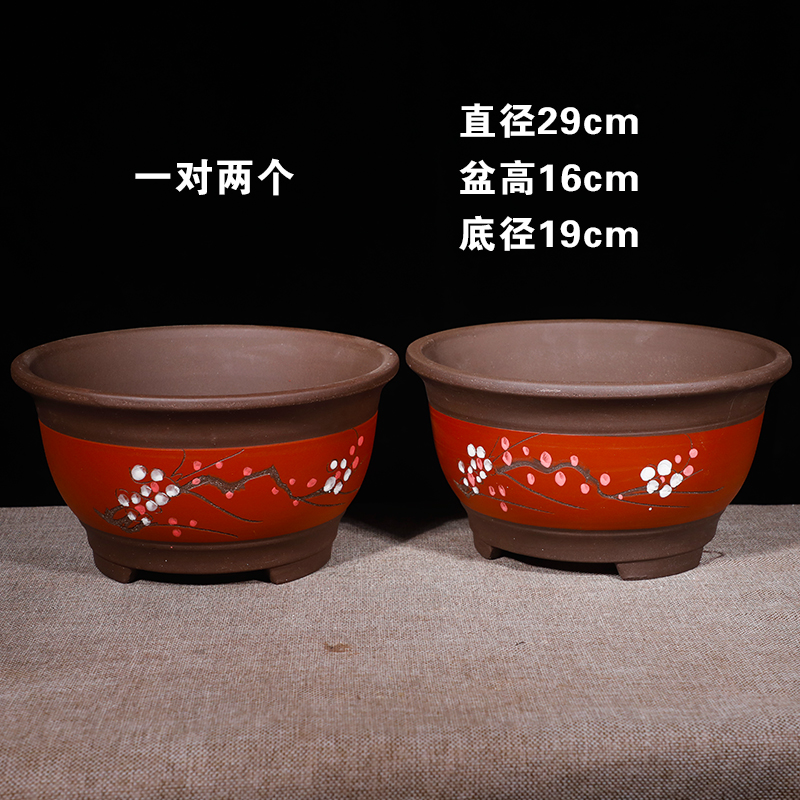 花盆兰花专用花盆特大号紫砂陶瓷花盆花盆口径种树陶瓷花盆蝴蝶兰