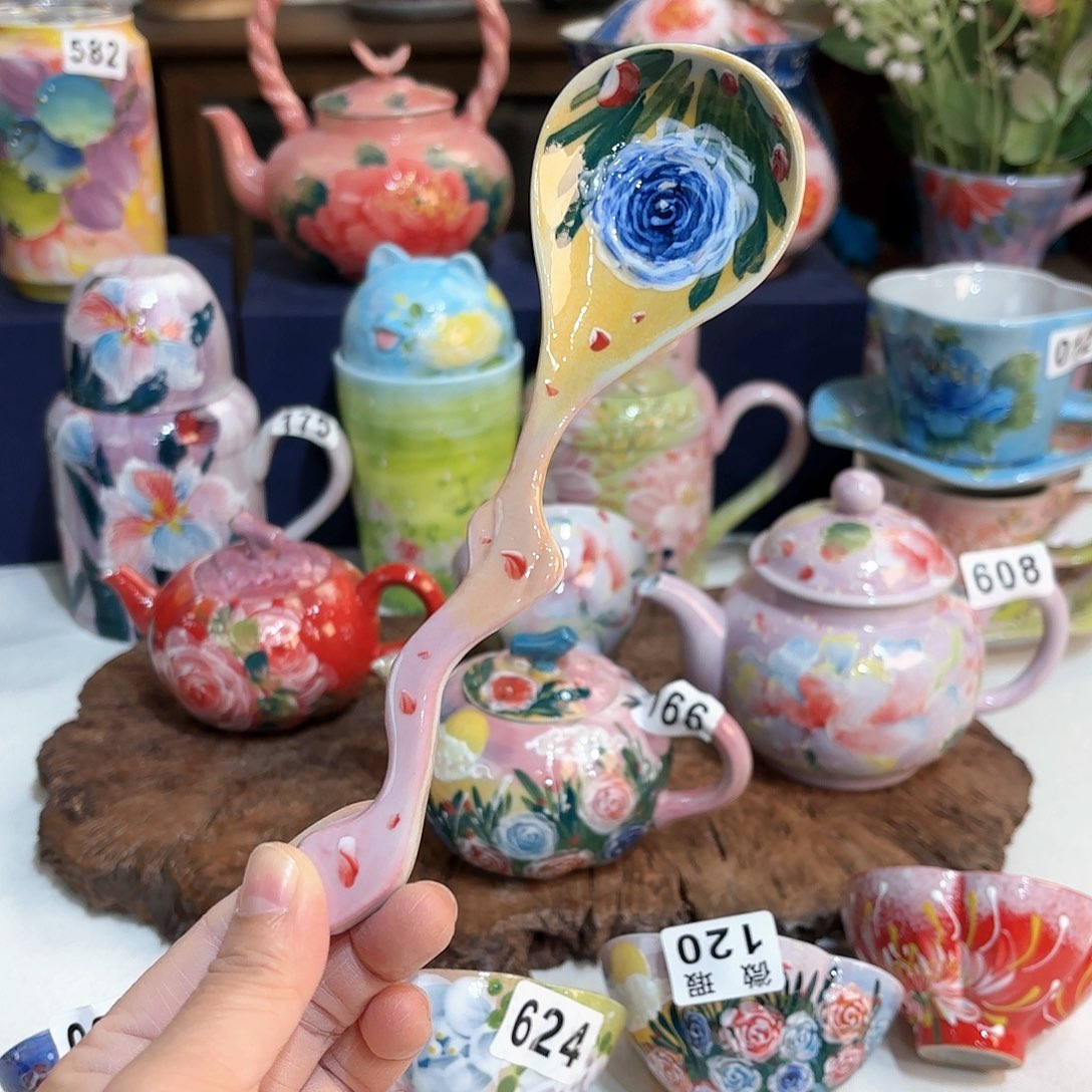 景德镇手绘高温釉下彩陶瓷茶具