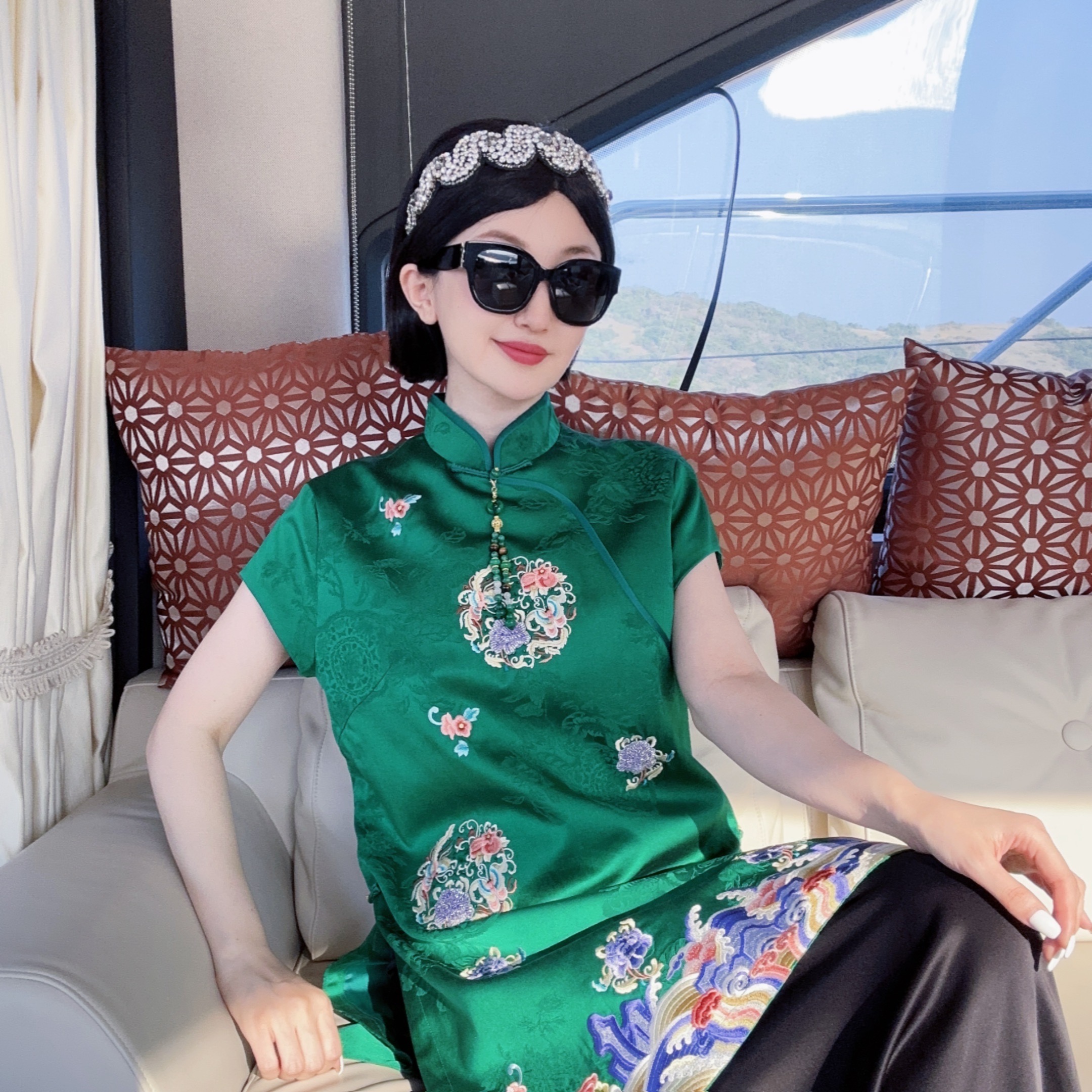 Betty Bairn【祥瑞 ·香云纱】早春显瘦新中式国风连衣裙23-BW833