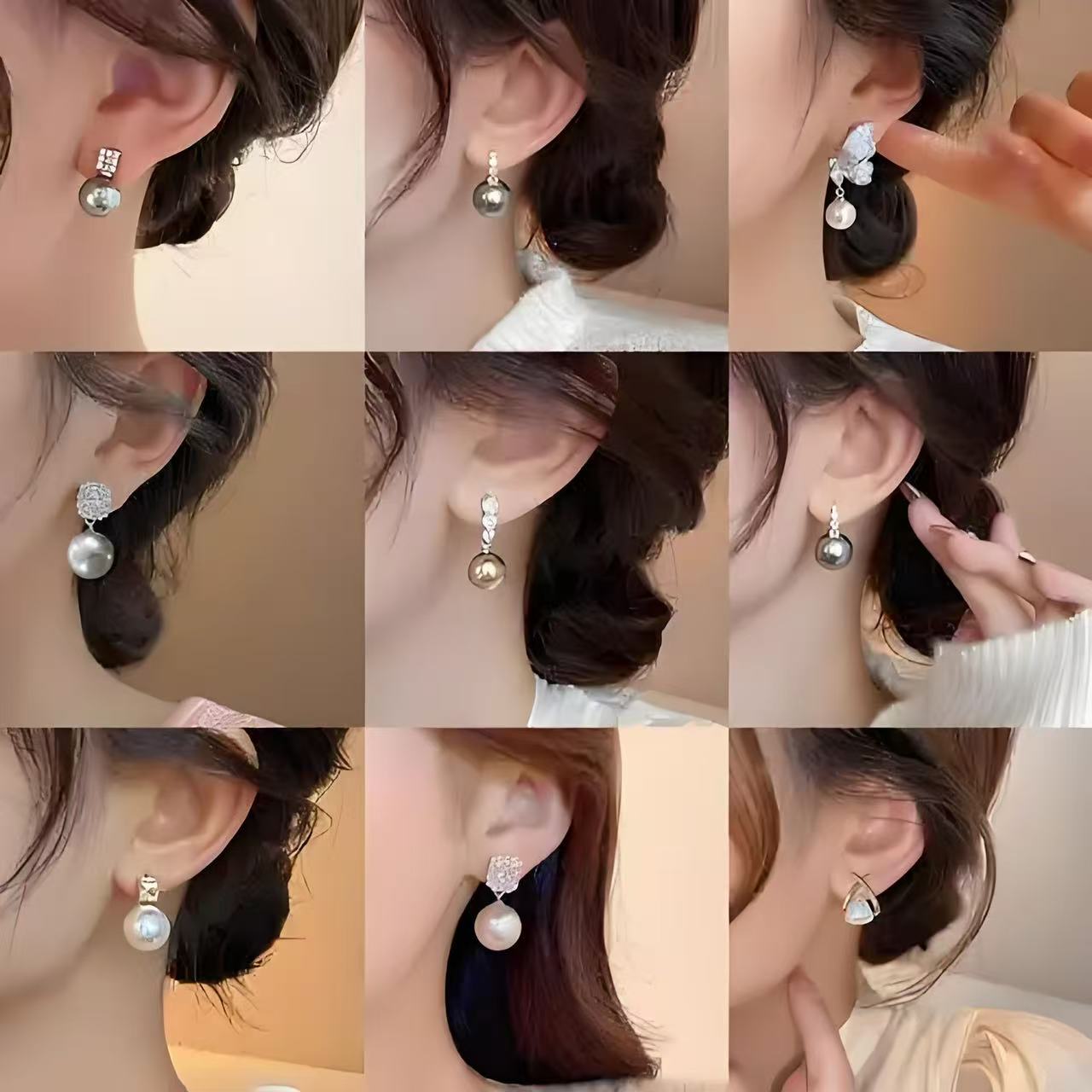 铜合金锆石耳饰 铜合金耳饰简约现代百搭时尚一单一付直播间链接