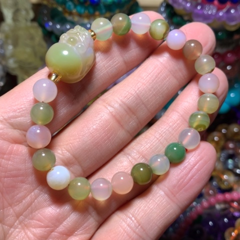 玛瑙/玉髓手链未镶嵌貔貅手链