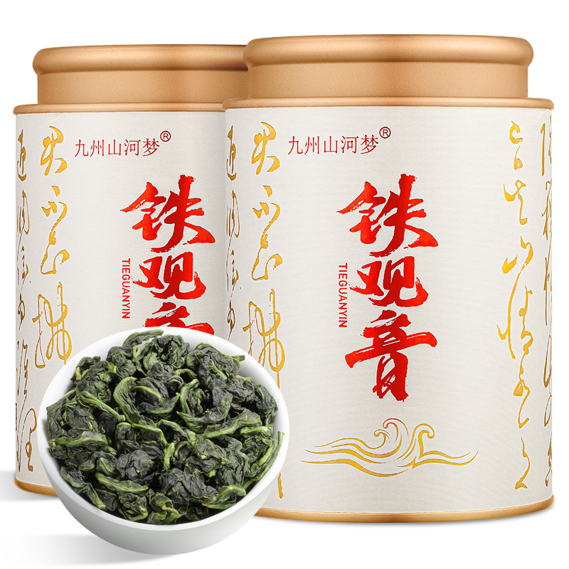 九州山河梦2025新茶安溪铁观音茶叶高山手工茶浓香散茶罐装乌龙茶