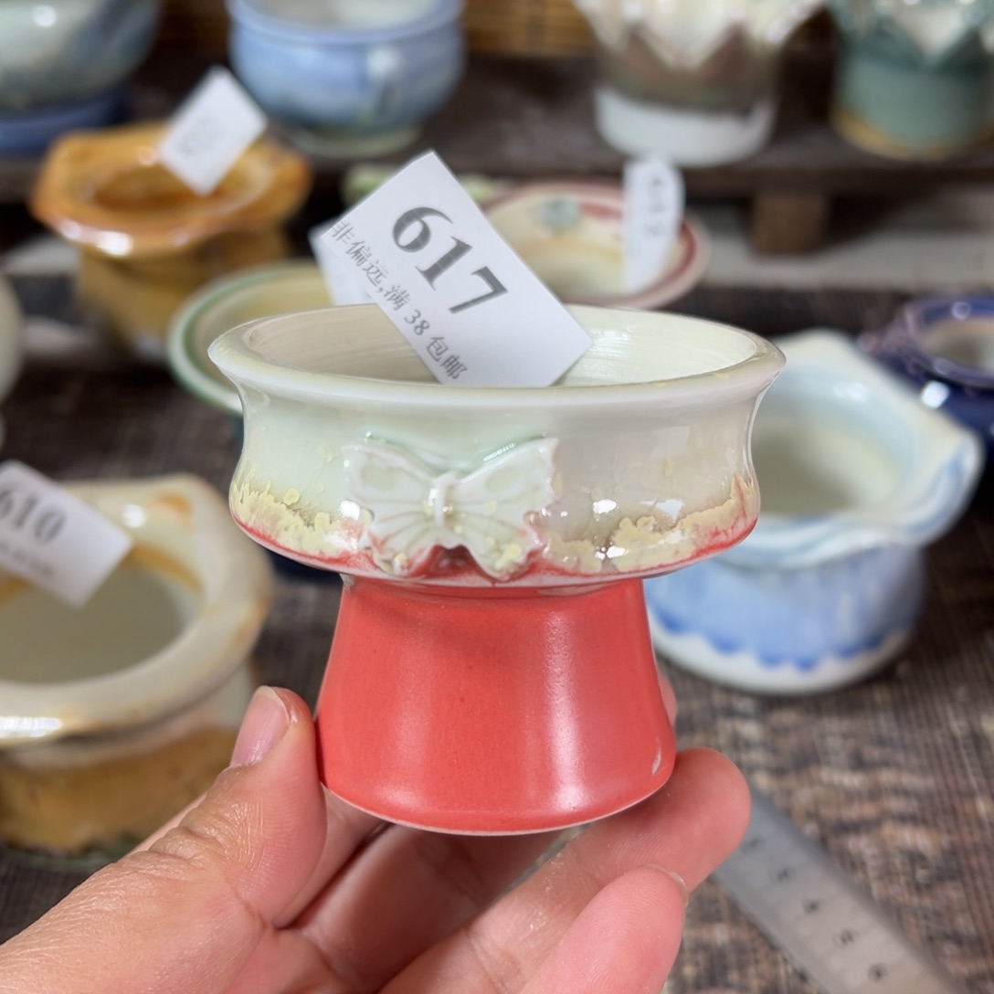 红陶景德镇手工花盆