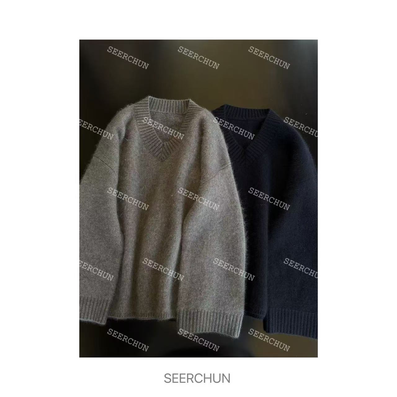 SEER CHUN“显瘦V”V领羊毛衫 20485