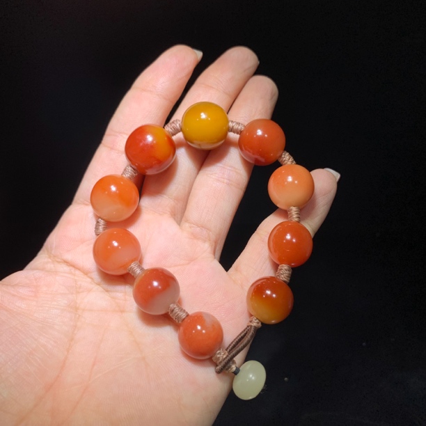 高品质寿山老矿结晶芙蓉石正圆珠手串