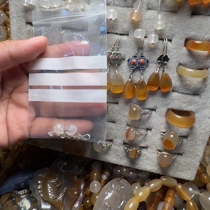 玛瑙/玉髓颈饰合金浮**梦0033