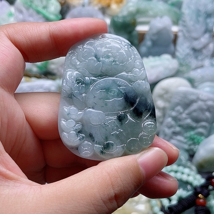 翡翠未镶嵌吊坠(不含链)1