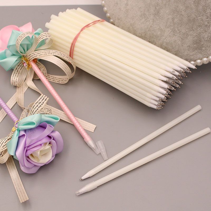 教师节手工笔玫瑰花笔材料圆珠笔空白管油性笔diy笔杆