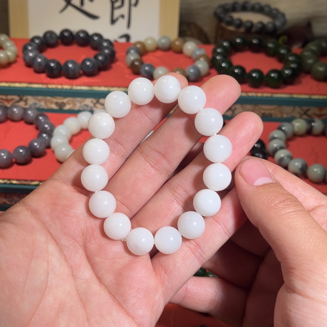 和田玉手链未镶嵌俄料