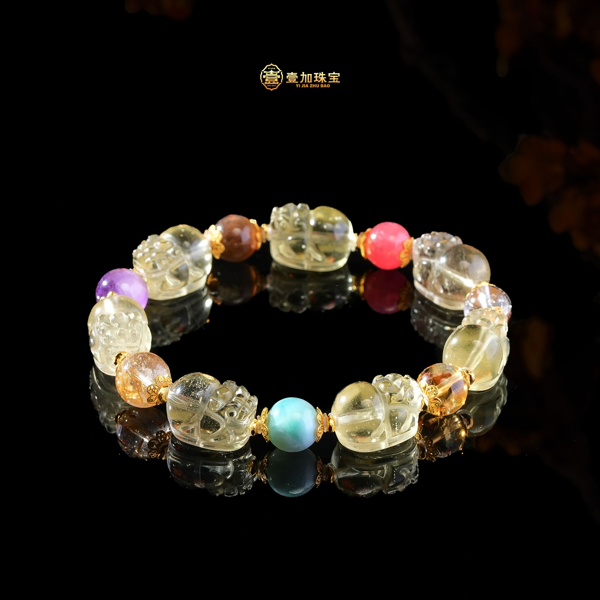 壹加师姐|手工设计招c转y绝配陨石手串多样性发一8372N