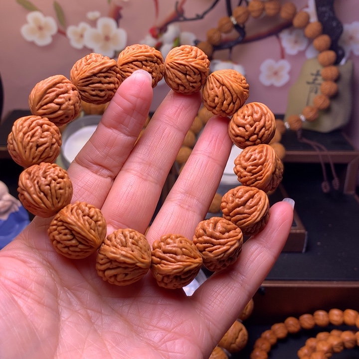 桃核手串龙纹桃核