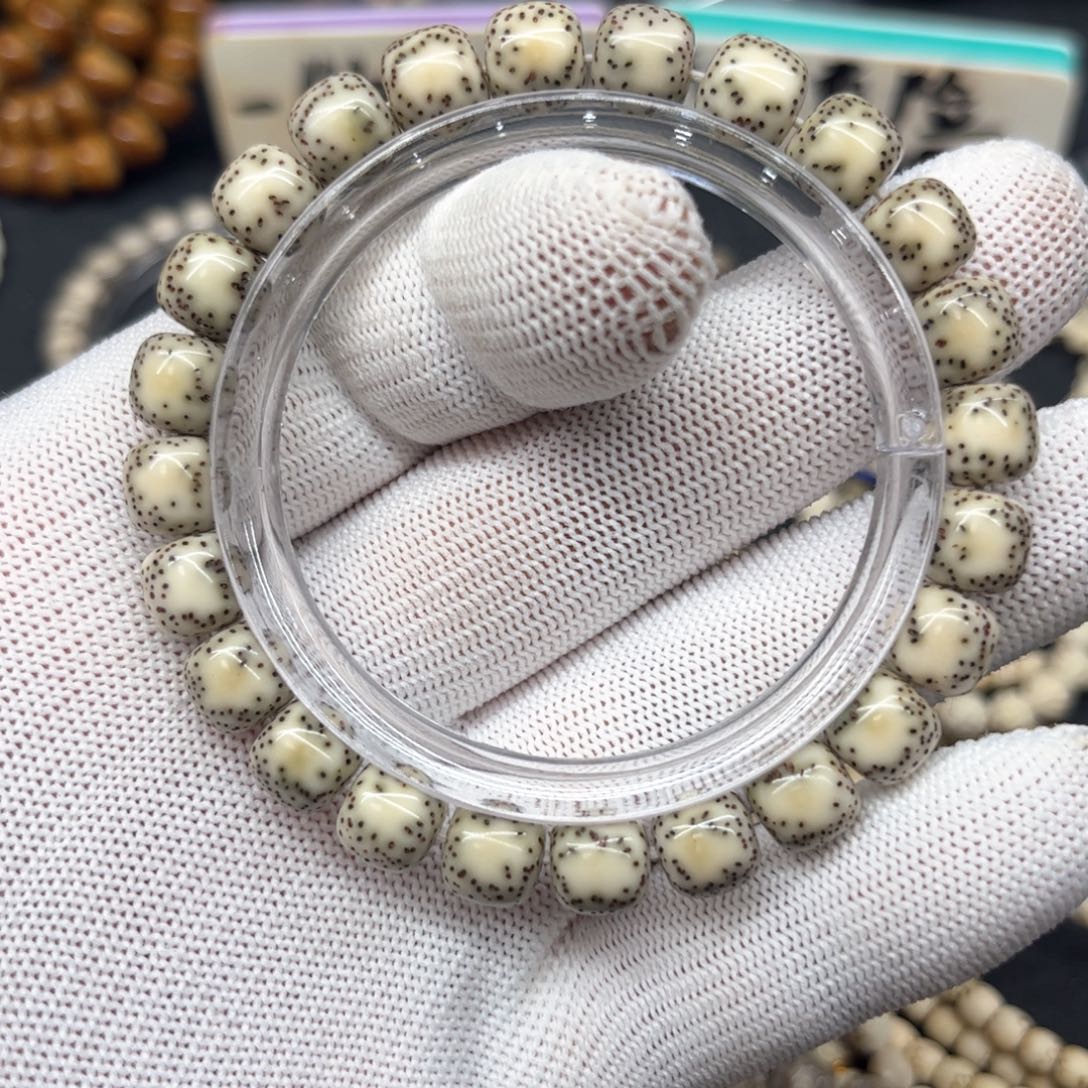 星月菩提手串9✖️8双留白 小细星 石玉 单圈