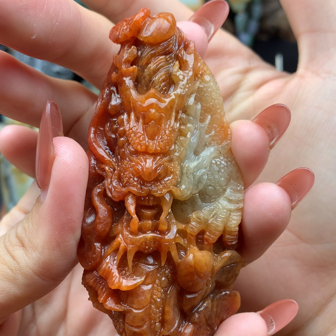 我***字定制翡翠未镶嵌翡翠