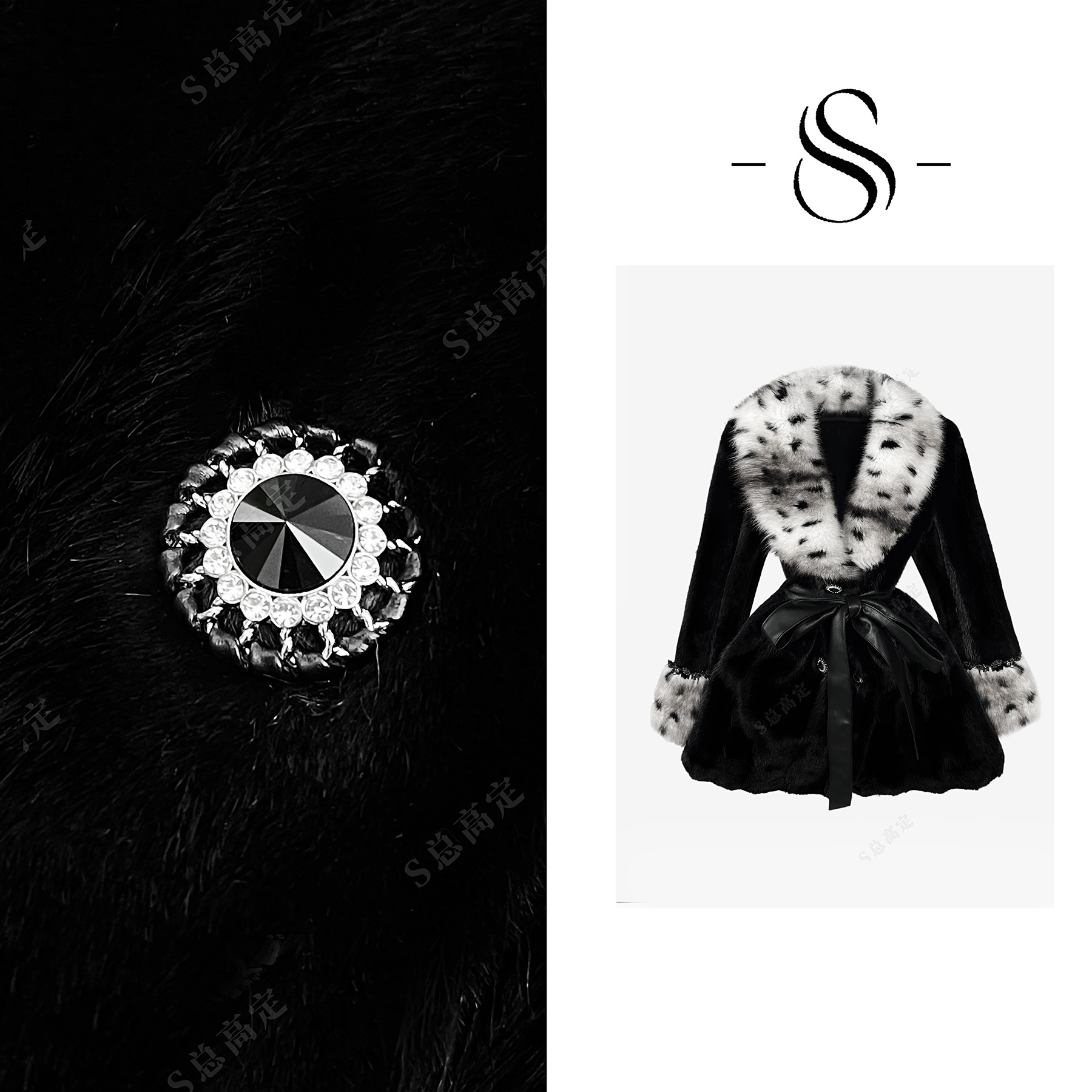 NIMOSHI【倩倩】冬季新款暗黑ol风翻领加厚保腰显瘦气质外套D0374