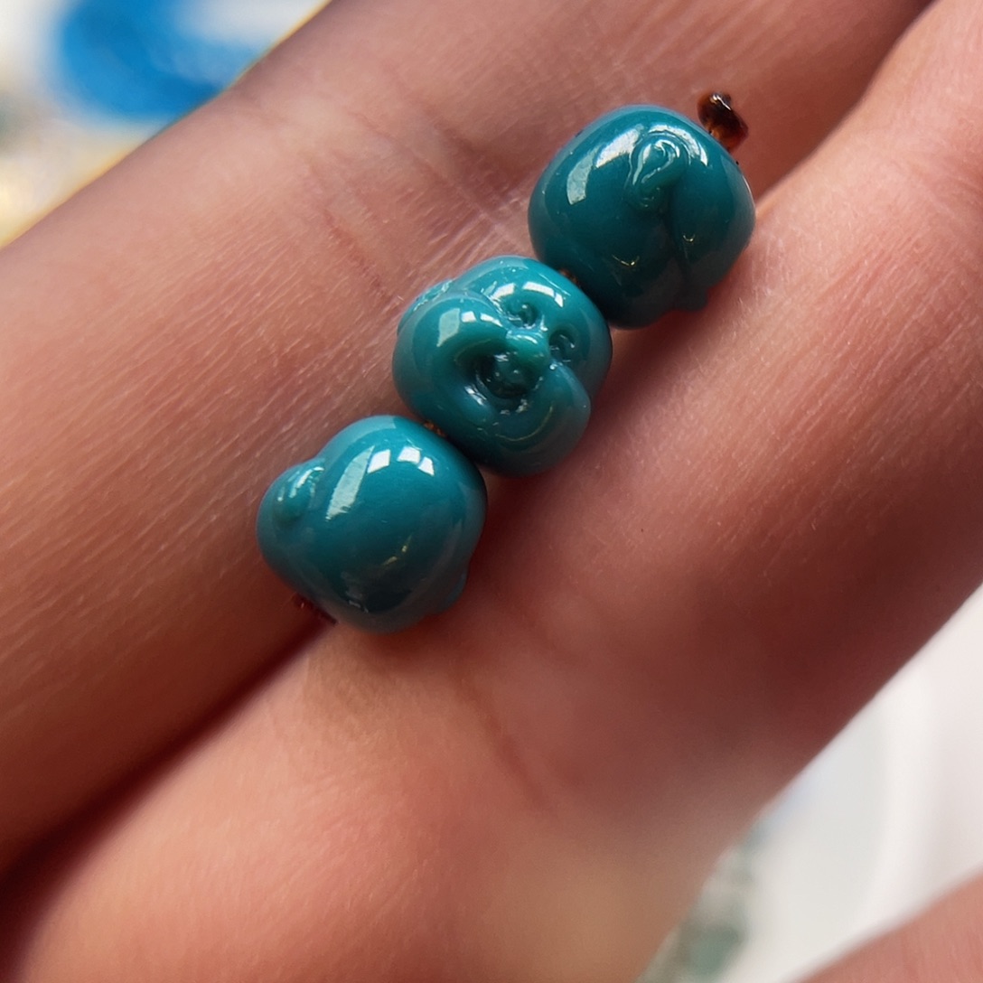 绿松石未镶嵌弥勒卡8