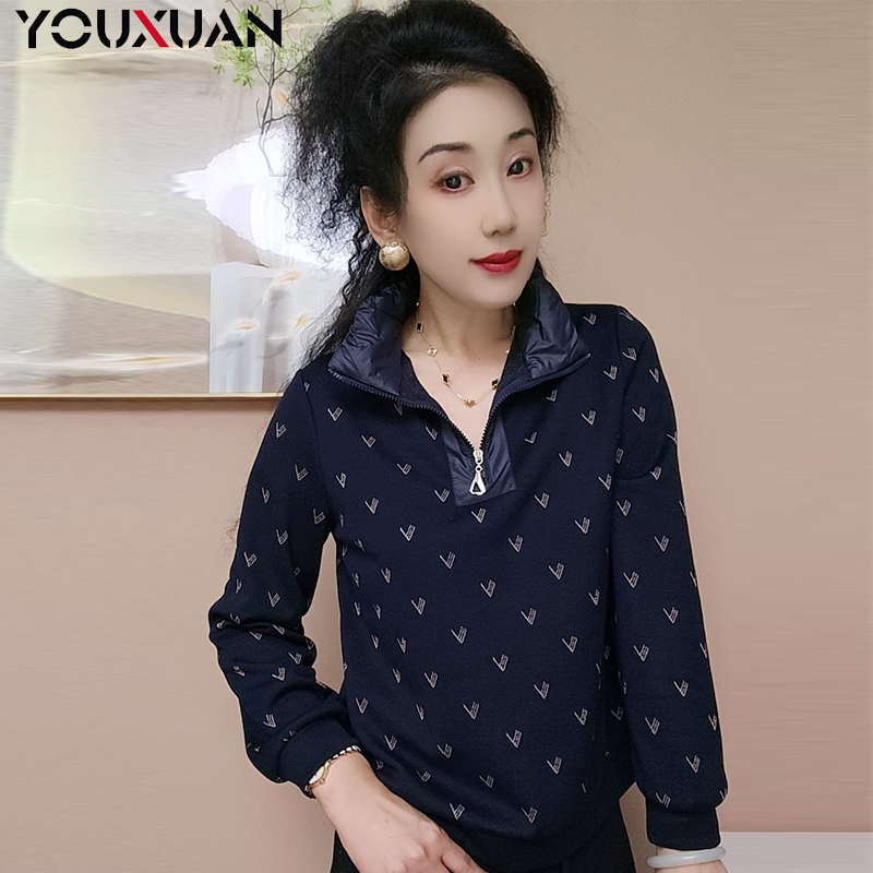 【新品】秋冬新款百搭韩版潮流时尚宽松长袖花苞领女士上衣3227