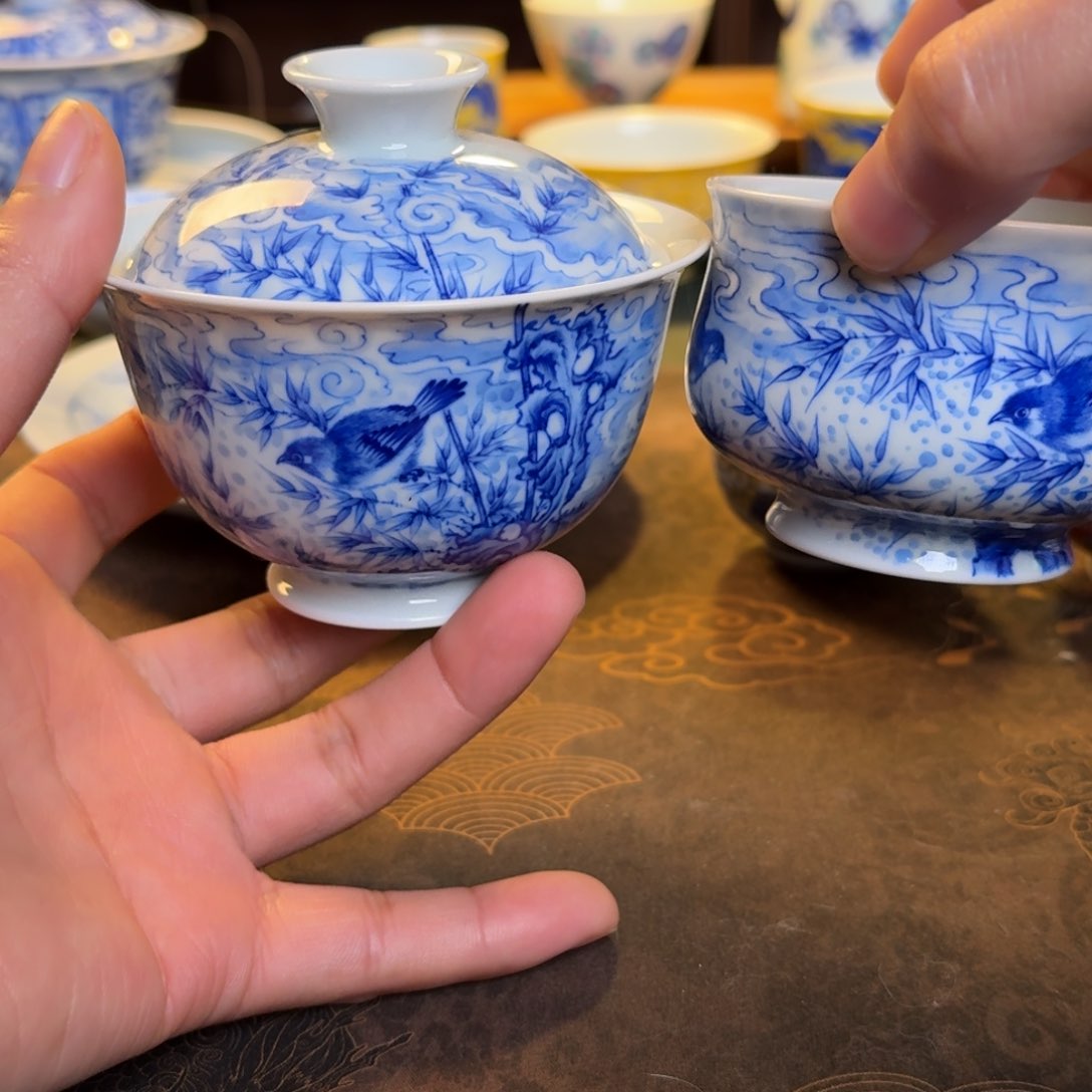 晓*纯手工手绘陶瓷茶具
