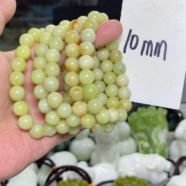 蛇纹石玉手串多样性发货未镶嵌