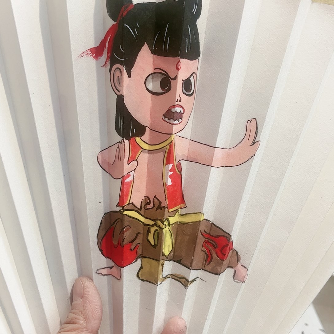 扇子95寸16方2.0扇面折扇