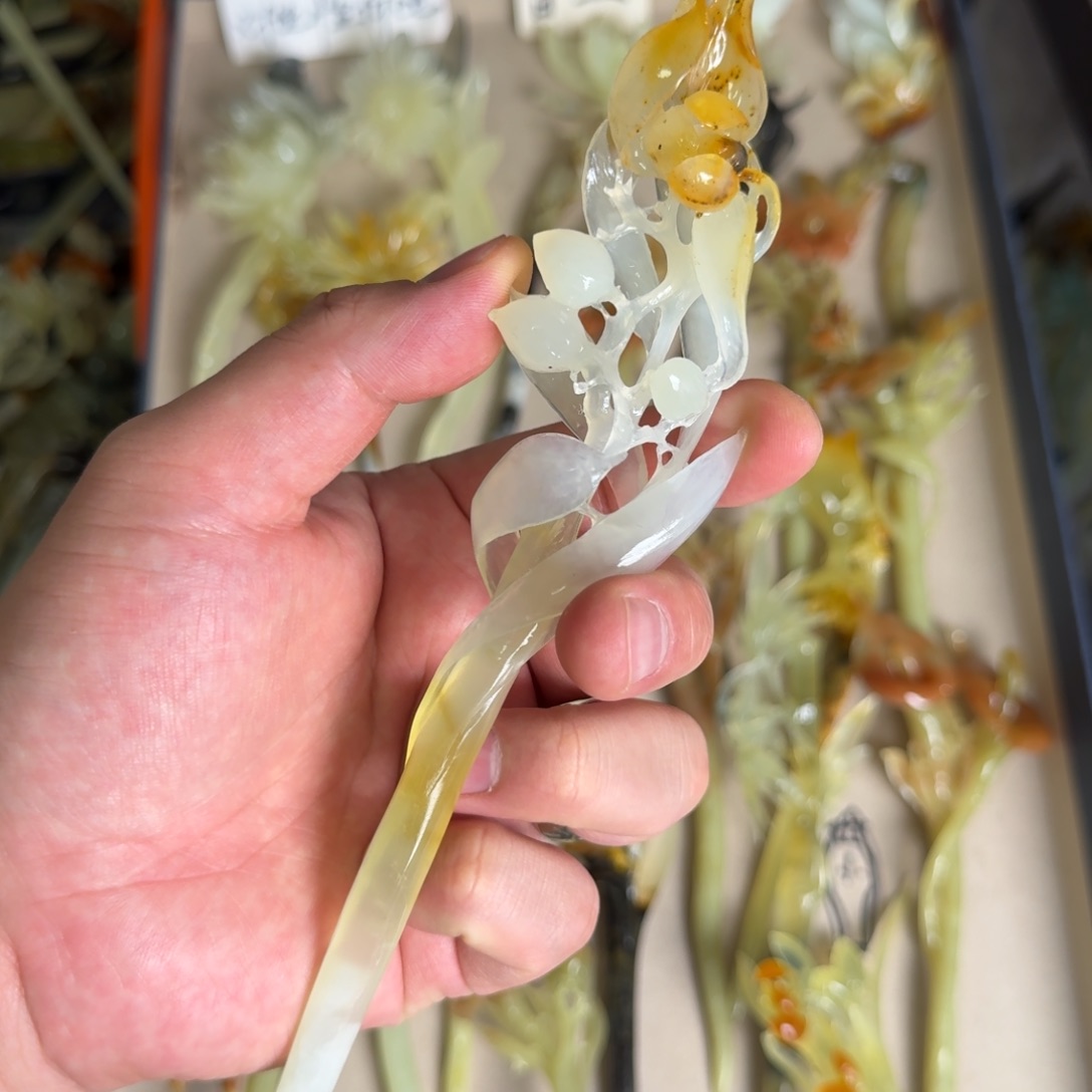 岫玉发饰未镶嵌明君玉簪贼拉好看