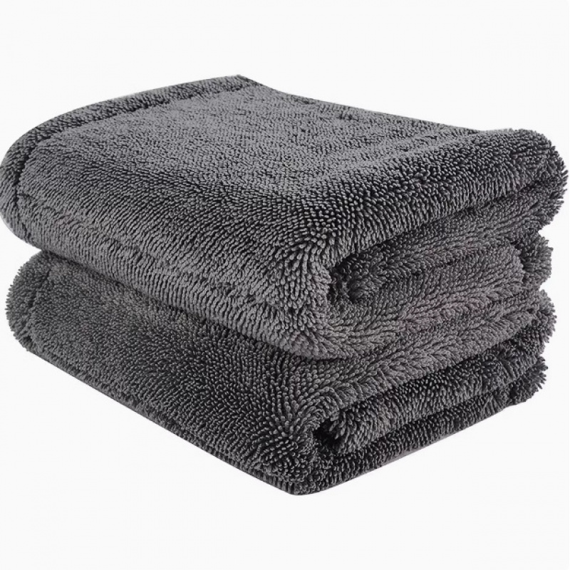 小辫子擦车巾吸水不掉毛洗车专用双层加捻布汽车毛巾