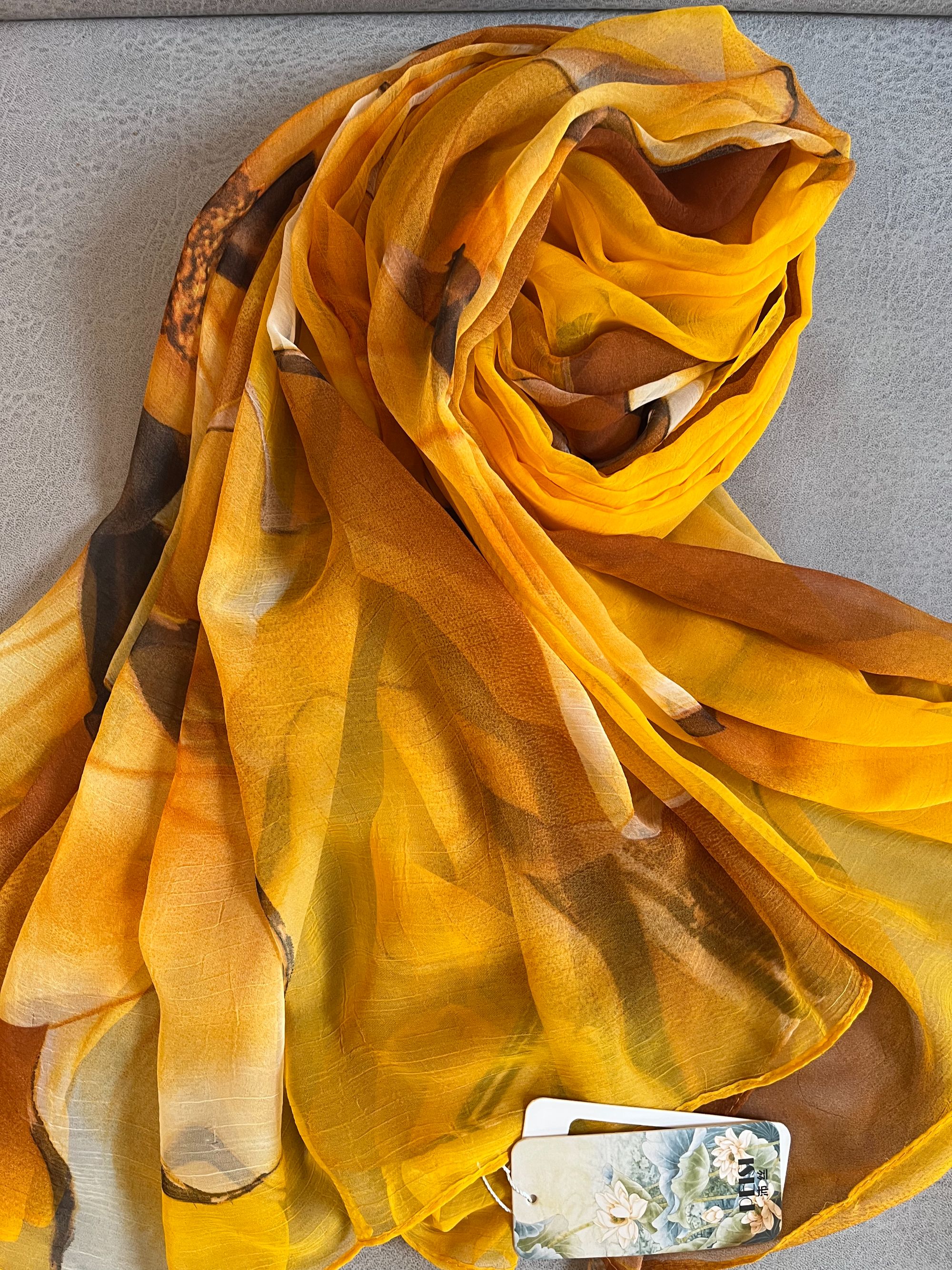 云纹纱加大版【180*140左右】旅游拍照女士百搭洋气高档丝巾