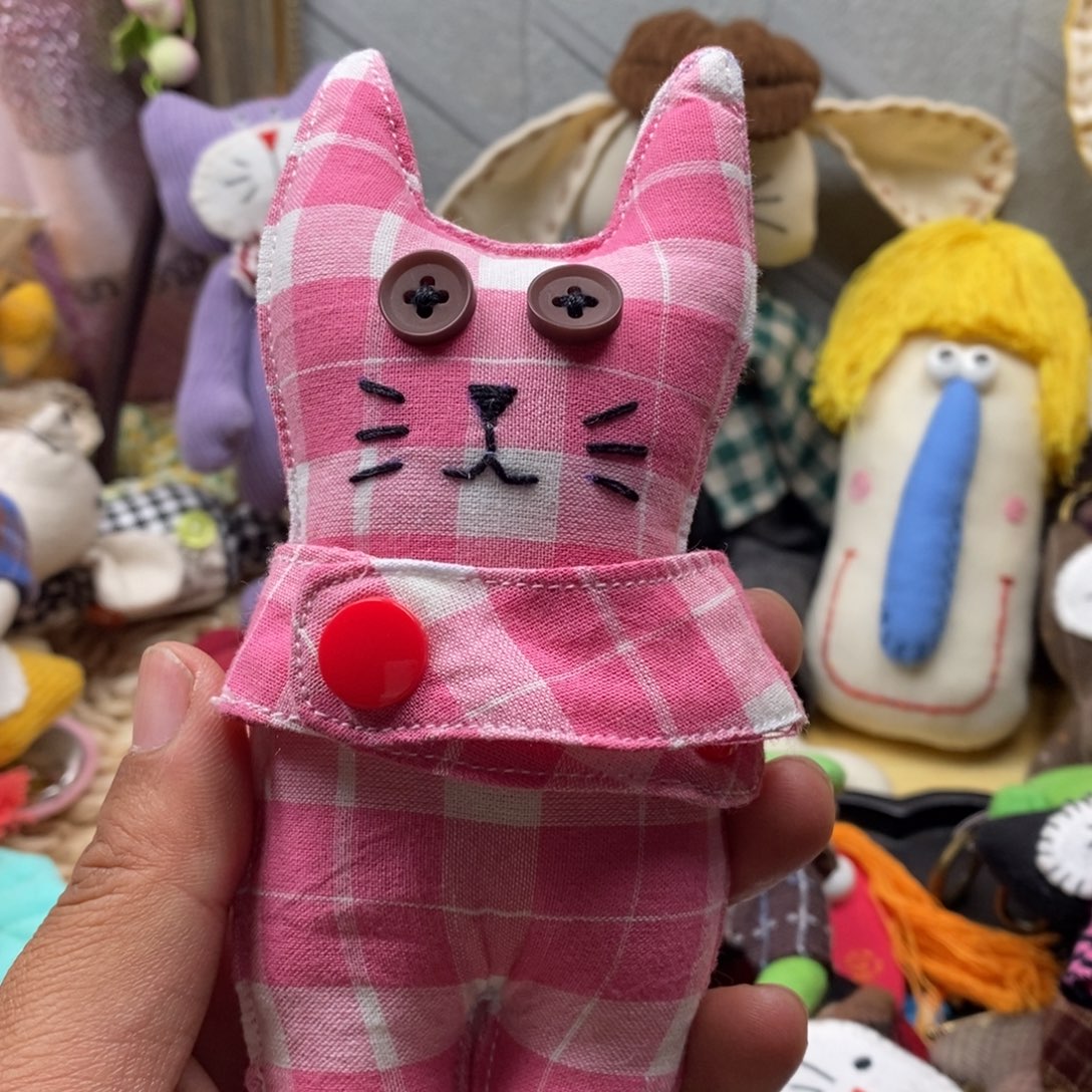 棉亚麻抱抱猫的小