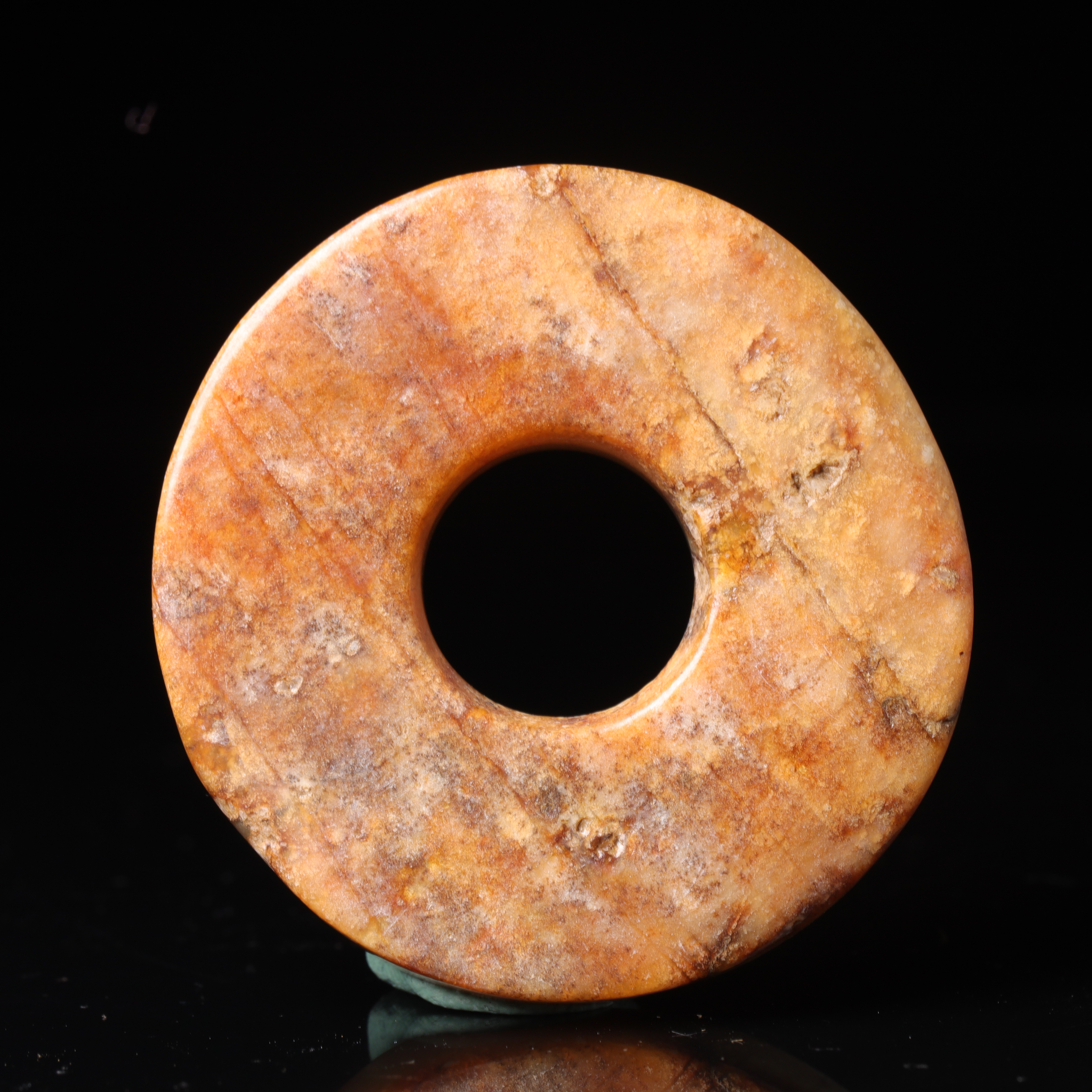 明代地方玉素壁花件-LM