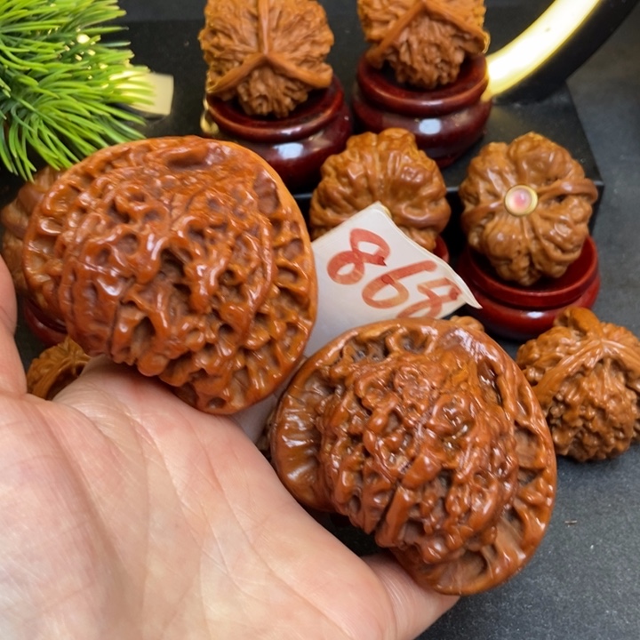 文玩核桃把件王*57官帽868